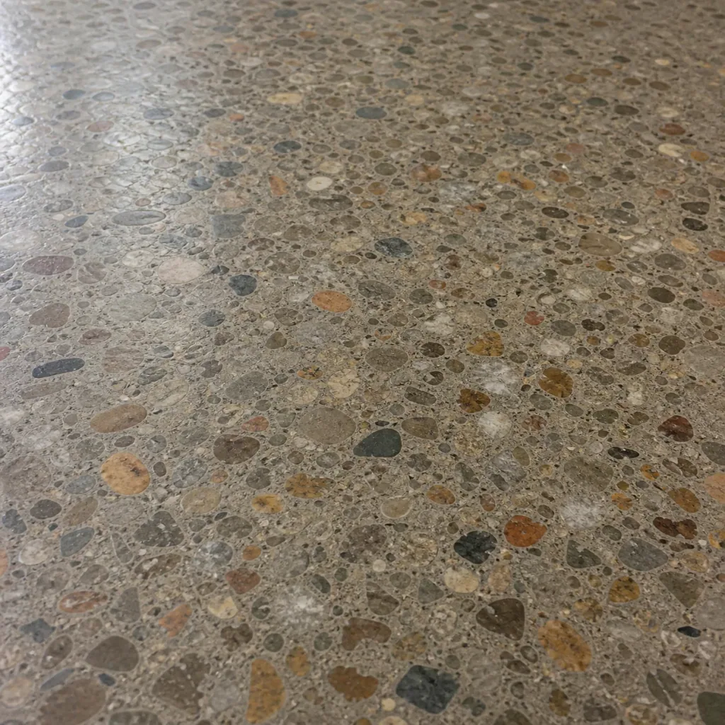 Representative close-up of concrete with larger full-aggregate exposure